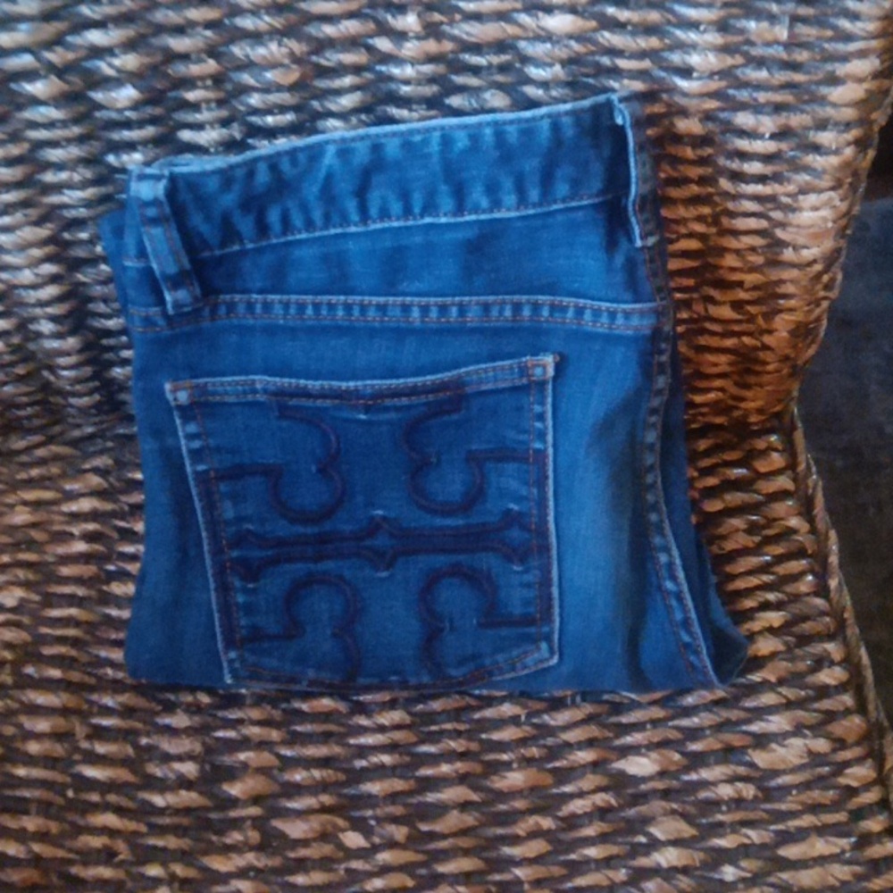 Tory Burch Blue Skinny Jeans - Picture 2 of 6